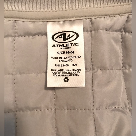 Athletic Works light gray quilted hip length jacket. Size S (4-6) - Picture 7 of 9